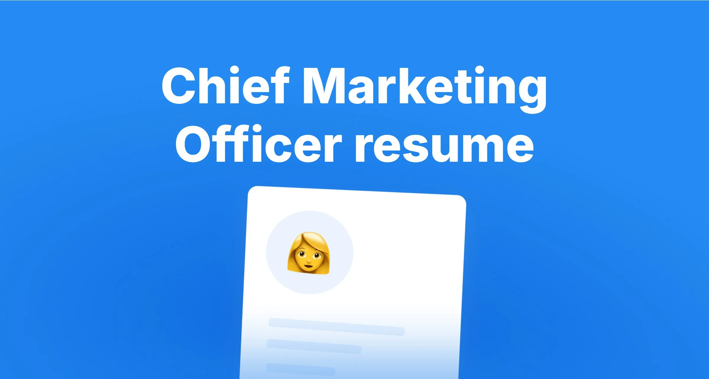 Chief Marketing Officer Resume Examples