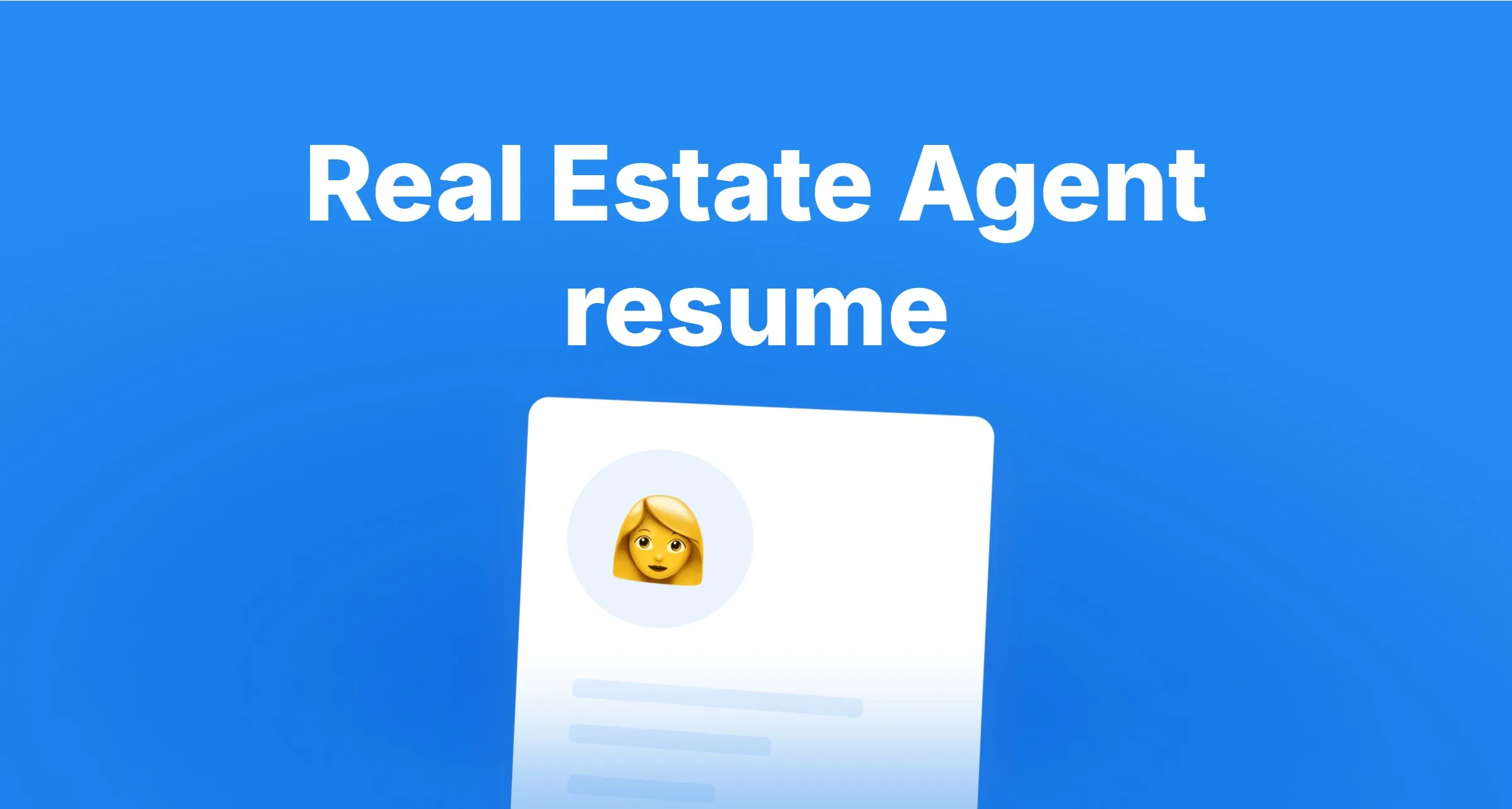 real estate agent resume