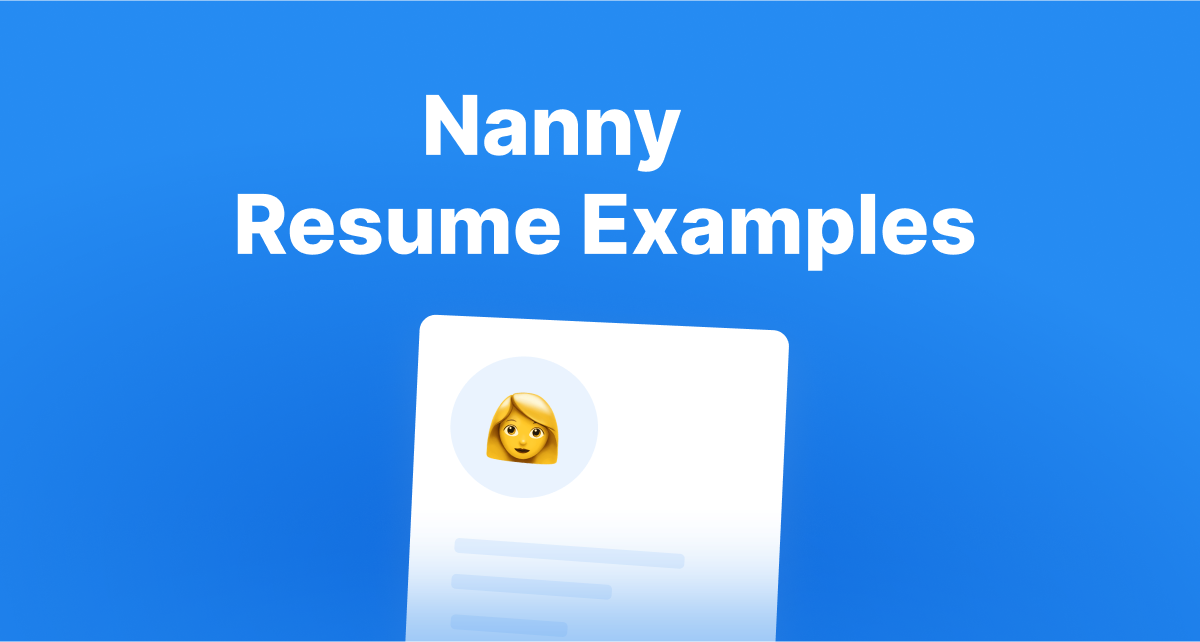 nanny Resume Examples