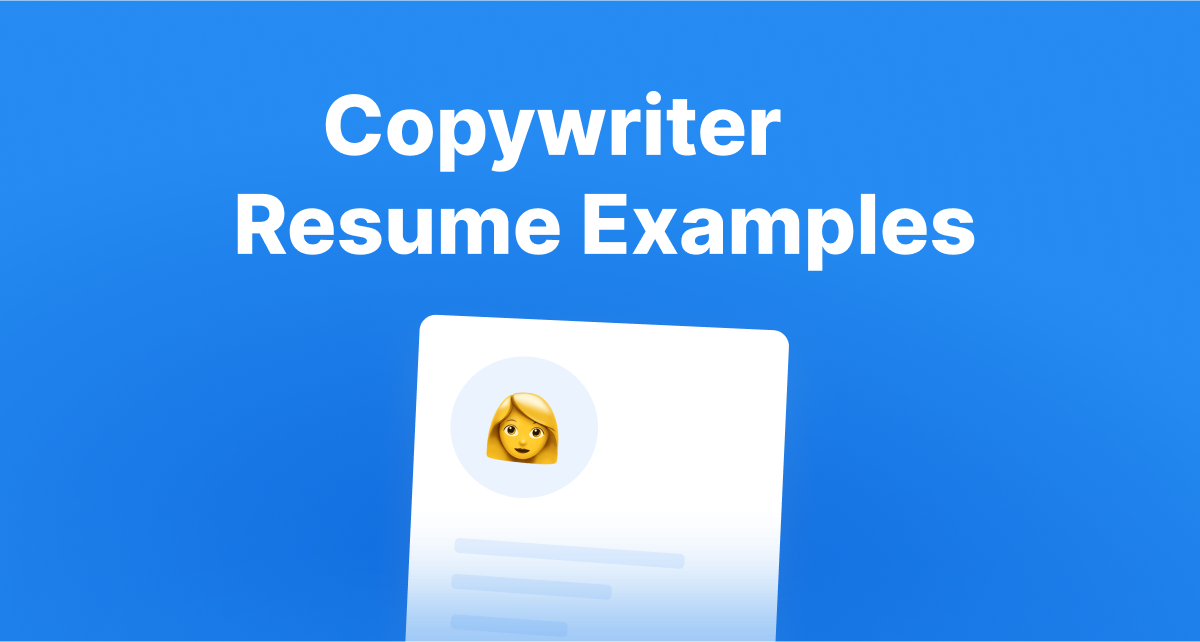 Copywriter Resume Examples