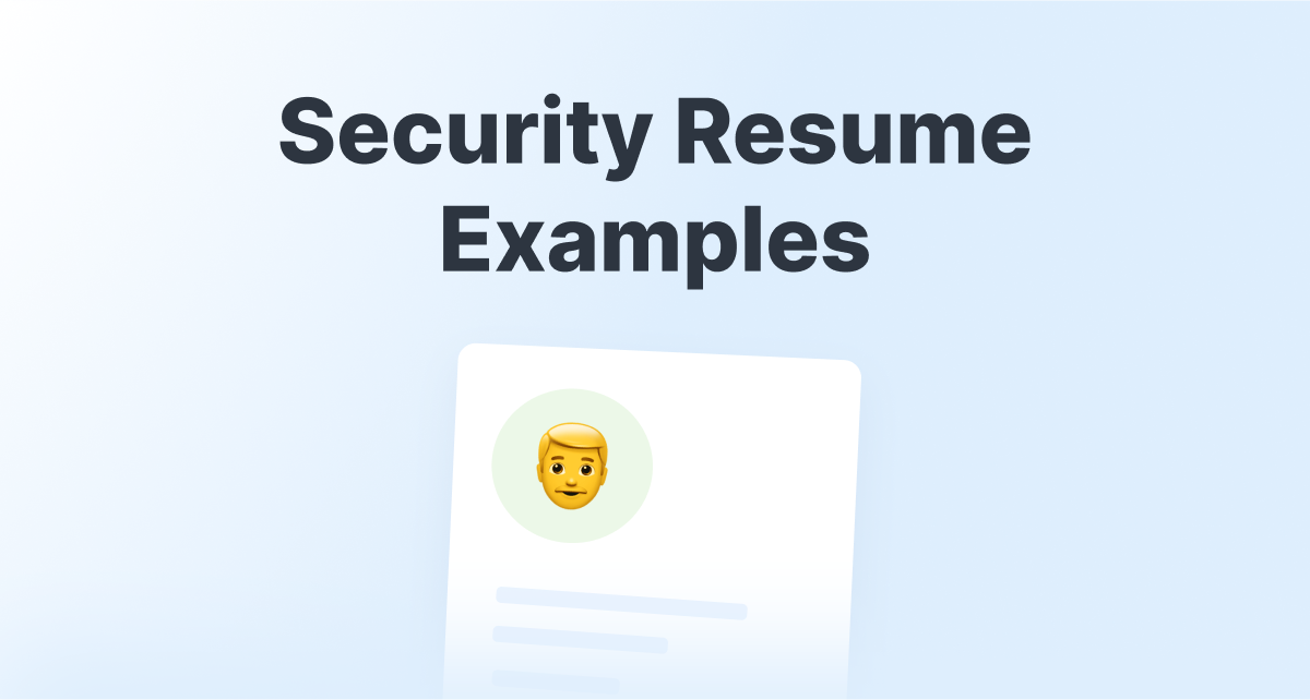Security Resume Examples