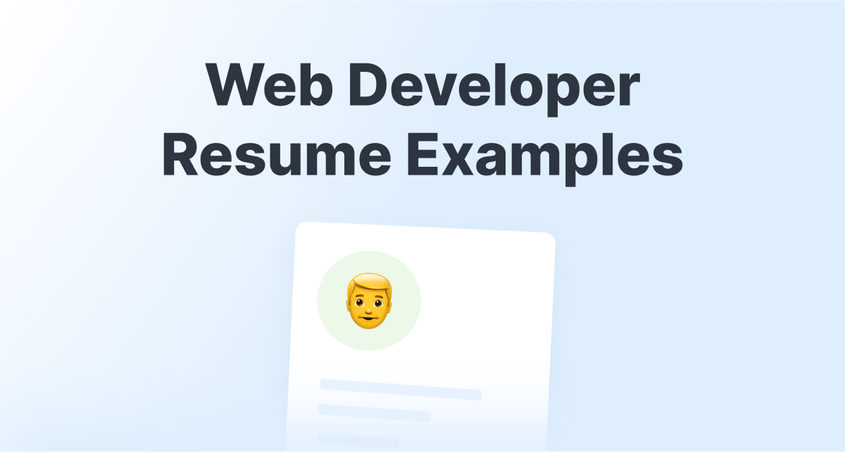 web developer CV