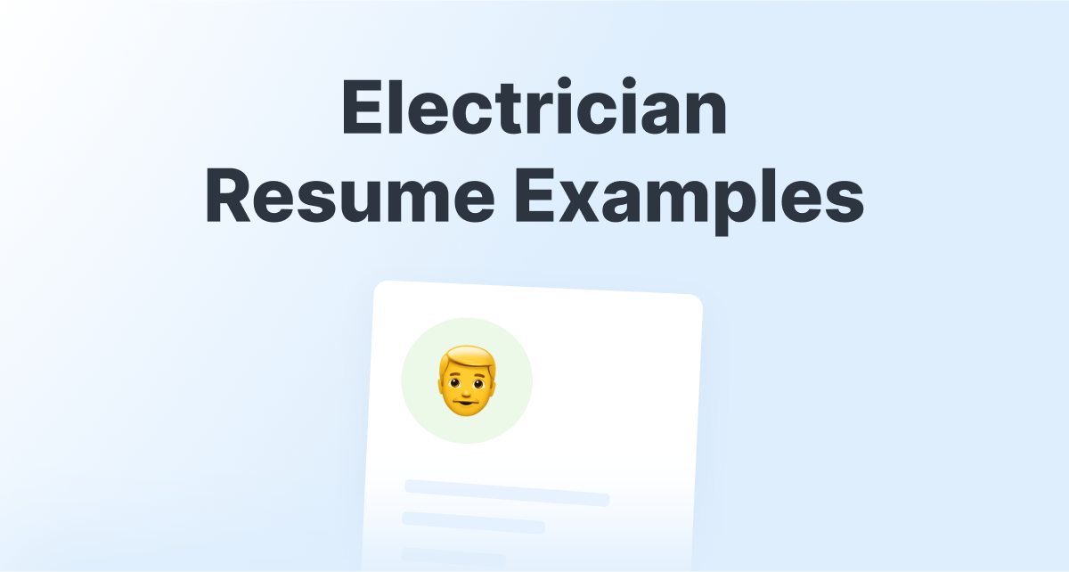 Electrician Resume Examples